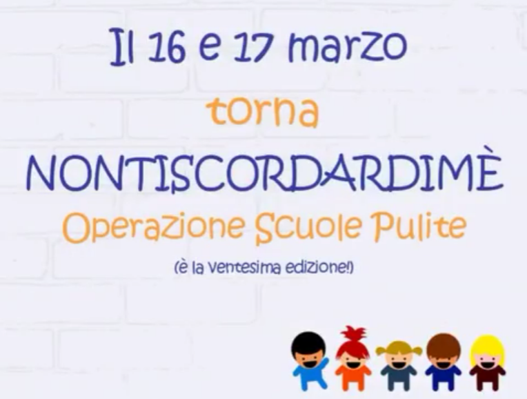 Torna Nontiscordardimé - Operazione scuole pulite 2018