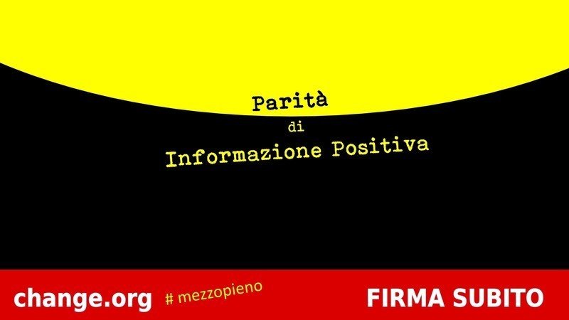 Una campagna per la parità di informazione positiva nei notiziari