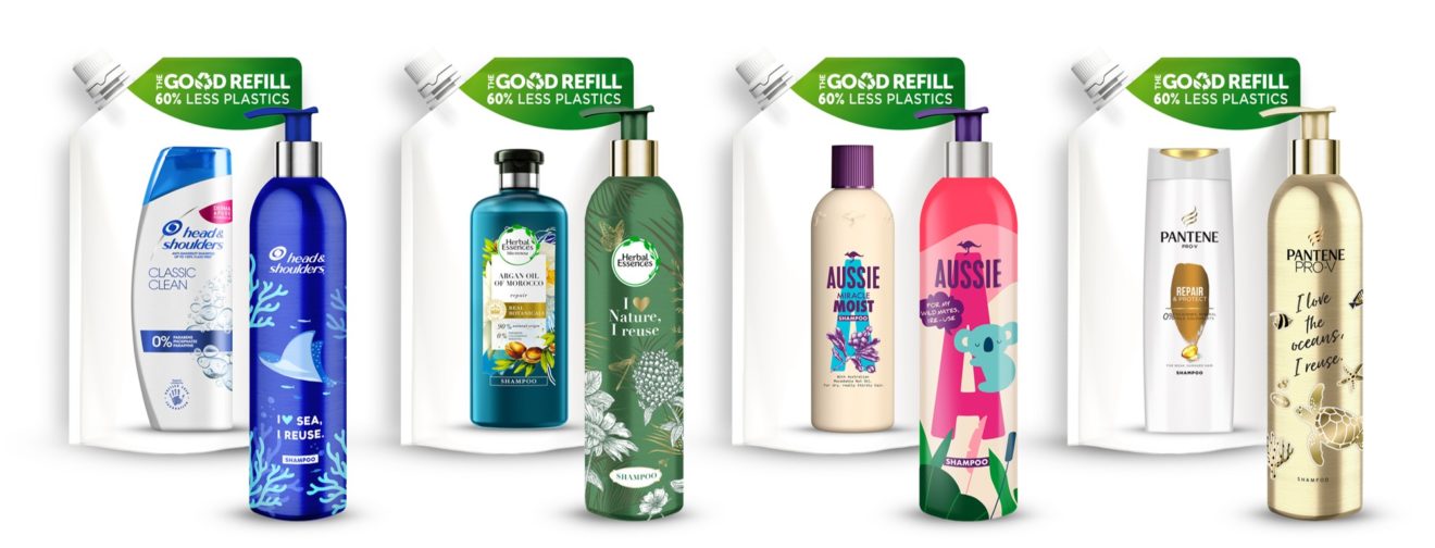 Dal 2021 gli shampoo di Procter & Gamble venduti in confezioni ricaricabili