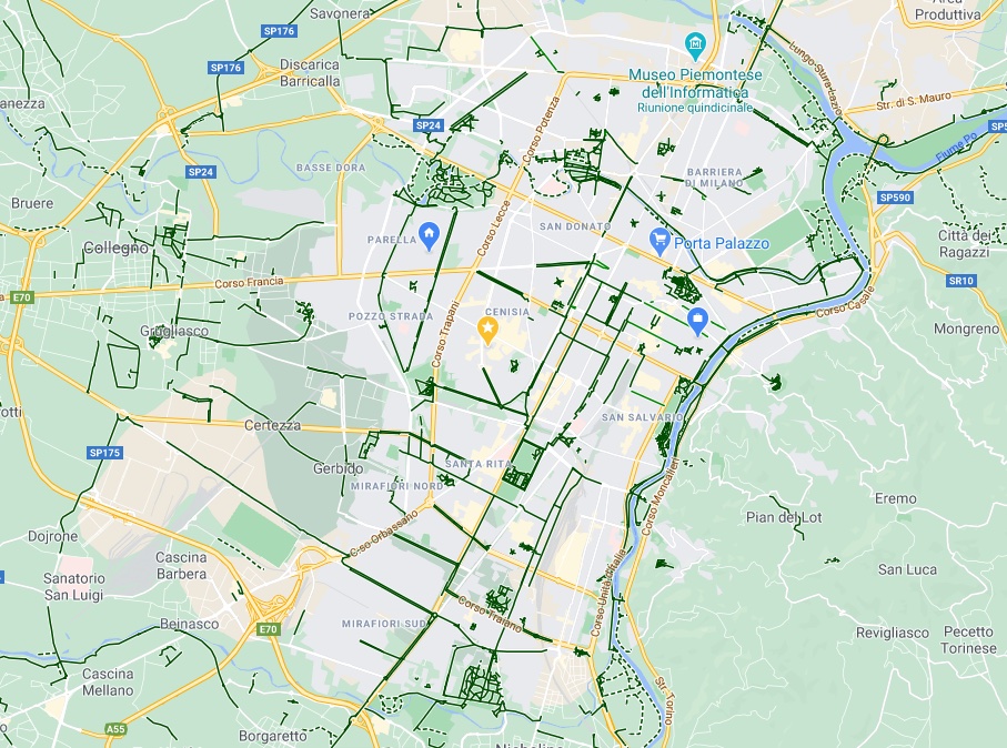 Tutte le mappe e i servizi per muoversi in bicicletta a Torino: ora c'è anche Google Maps