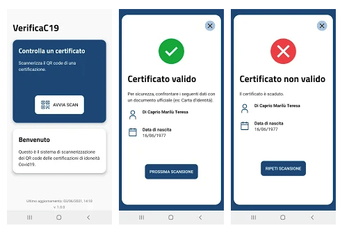 VerificaC19 l’app ufficiale per testare e verificare le Certificazioni verdi COVID-19