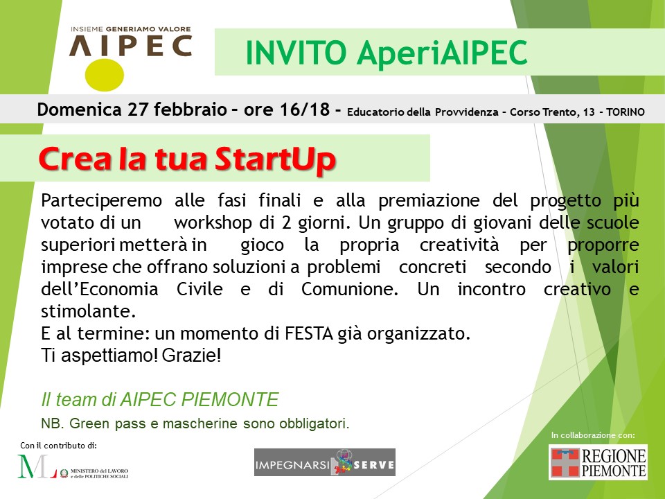 AperiAIPEC:  Crea la tua StartUp domenica 27 febbraio a Torino