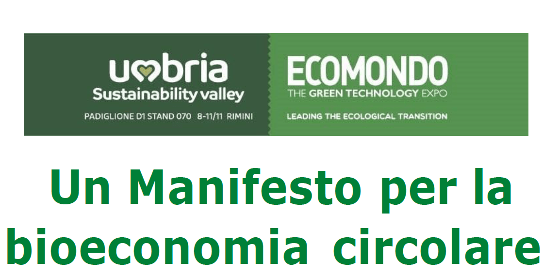 Ad Ecomondo la presentazione del Manifesto della Bioeconomia circolare dall’Umbria per l’Italia