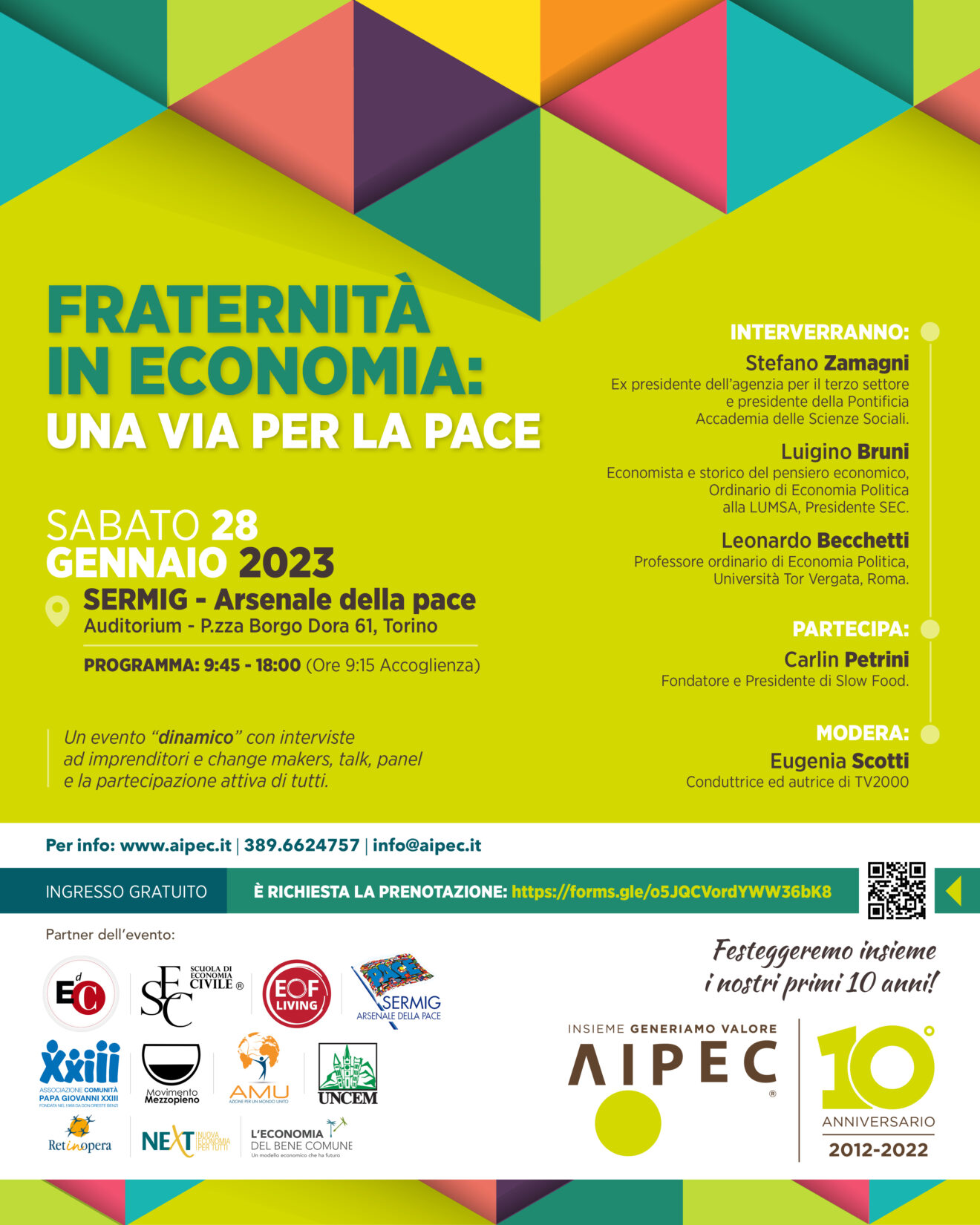 AIPEC, Associazione Italiana Imprenditori per un’Economia di Comunione festeggia i suoi 10 anni