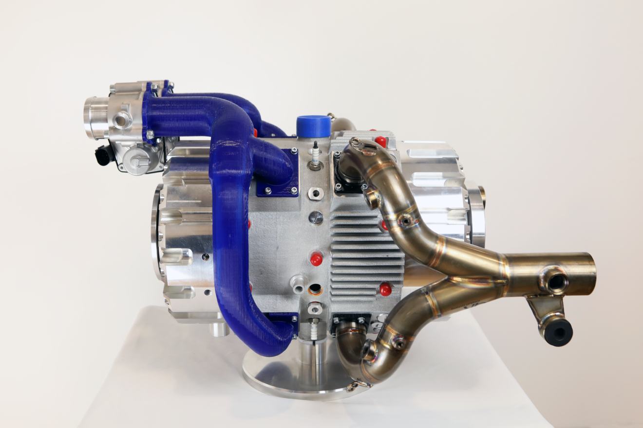 E-Rex: il motore ibrido idrogeno - benzina a pistoni opposti del futuro