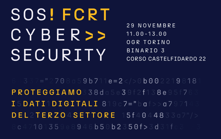 SOS Cyber security: il nuovo progetto della Fondazione CRT per la sicurezza digitale del Terzo Settore