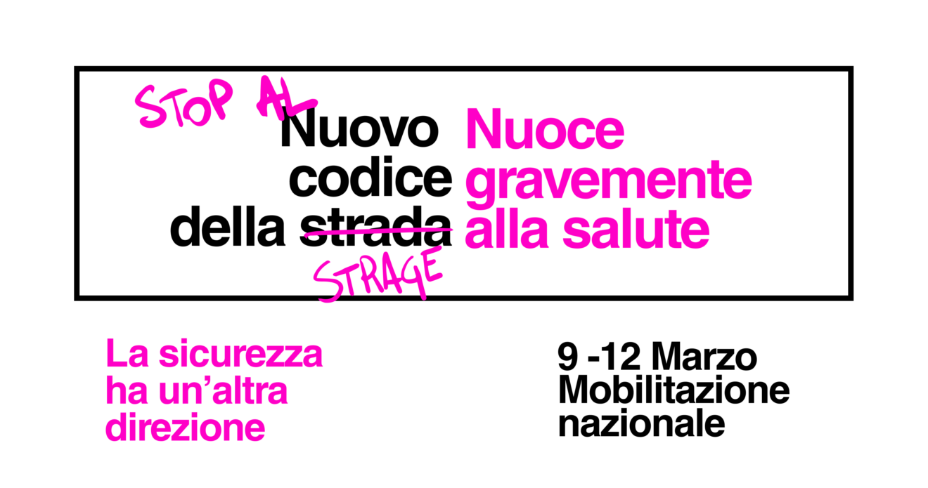 Stop al Nuovo Codice della Strage, una Ciclabile Umana a Torino martedì 12 marzo