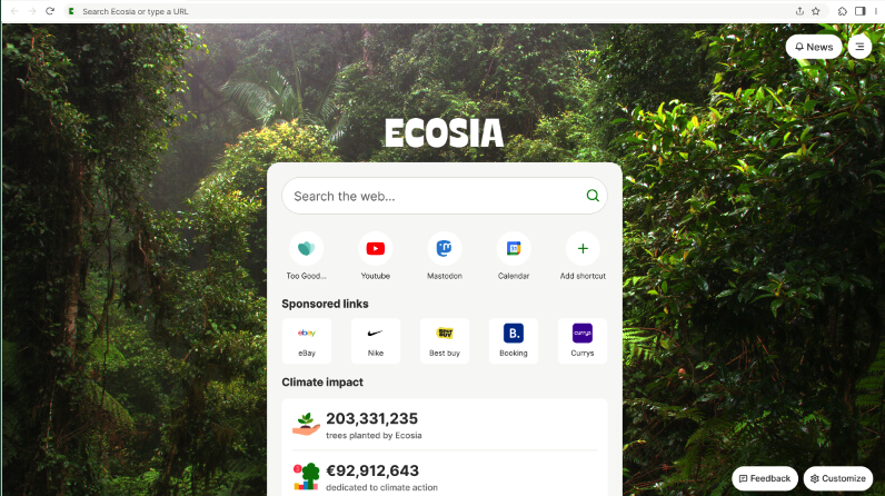Ecosia, il browser più green e sostenibile