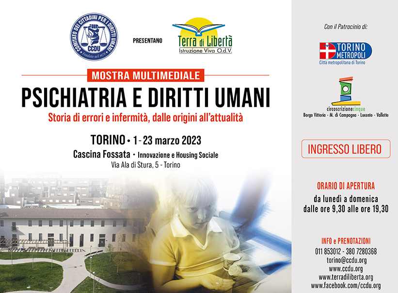 A Torino la Sesta edizione della Mostra Multimediale Psichiatria e Diritti Umani