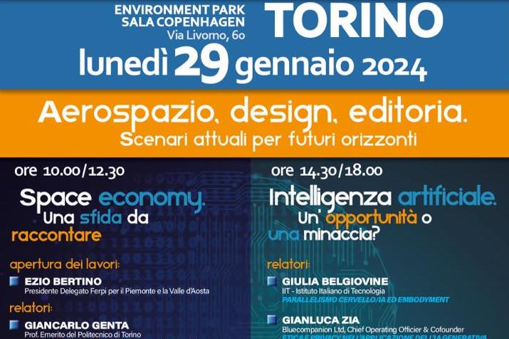 Space economy e Inteligenza Artificiale in un evento a Torino il 29 gennaio